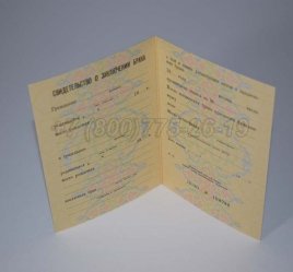 Свидетельство о Браке 1987г РСФСР в Пскове